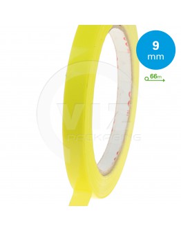 PVC Solvent tape geel 9mm voor zakkensluiter