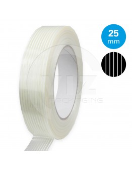 Filament tape 25mm/50m Lengte versterkt