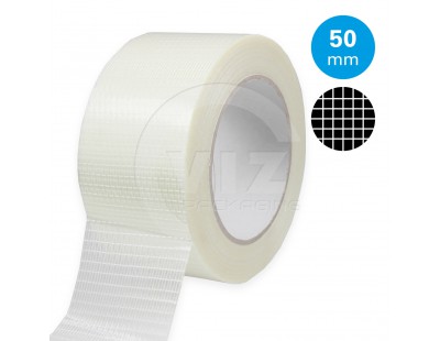 Filament tape 50mm/50m Ruit versterkt Tape