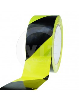 Vloermarkeringstape PVC geel/zwart 50mm/33m 150my