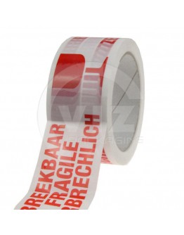 PP acrylic tape 48mm/66m "Breekbaar / Fragile"  High Tack Low Noise 