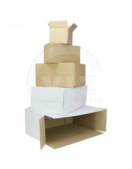 Cardboard box Fefco-0201 white 348x240x282mm