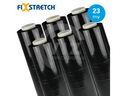Stretchfolie Fixstretch zwart 23µ / 50cm / 270mtr Stretchfolie