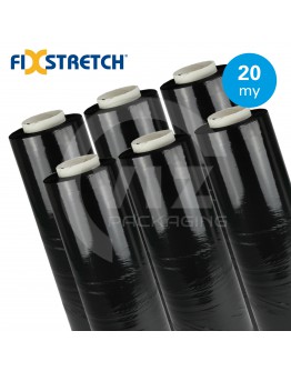Stretchfolie Fixstretch zwart 20µ / 50cm / 300mtr