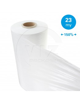Machine stretch film 150% Standard white 23µm / 50cm / 1.500m