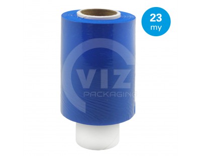 Mini-stretch film rolls blue 23µm / 100mm / 150m Stretch film rolls