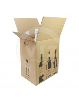 Wine shipping box sendproof for 6 bottles 305x212x368mm