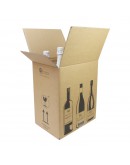 Flesdoos / wijndoos voor postverzending - 6 flessen - 305x212x368mm met opdruk Wijnverzenddozen