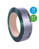 PET Band groen 12mm/0,7mm/2200m Gewafeld Omsnoeringen