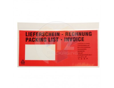 Packing list envelopes multi-language 1000pcs Labels