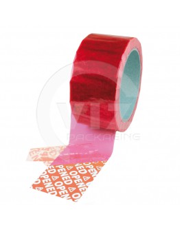 Security Tape 50mm x 50mtr ROOD tekst "OPENED"