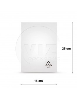 Plastic zakken 15x25cm vlak transparant LDPE 50my - 1000x