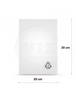 Flat poly bags LDPE, 20x30cm, 50my - 2000x