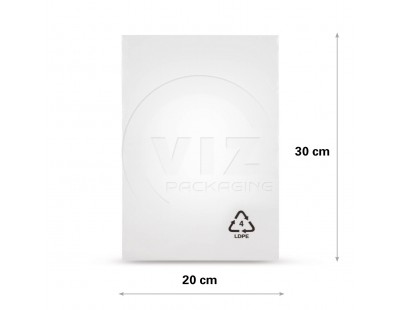 Flat poly bags LDPE, 20x30cm, 50my - 2000x PE Film 