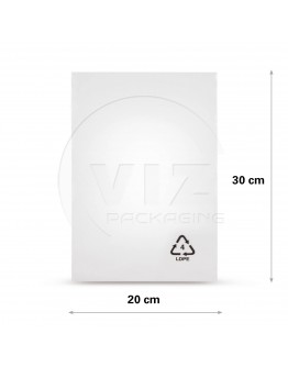 Plastic zakken 20x30cm vlak transparant LDPE 50my - 2000x