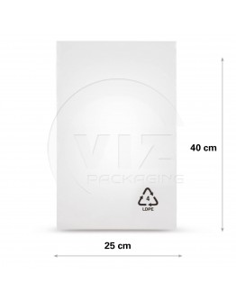 Plastic zakken 25x40cm vlak transparant LDPE 25my - 1000x