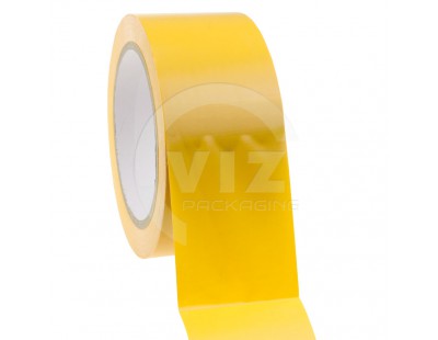 Bouwtape PVC geel 50mm/33m, 150my Tape
