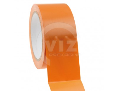 Bouwtape PVC oranje 50mm/33m, 150my Tape