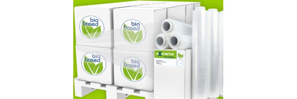 Biobased stretch film for pallet stabilisation