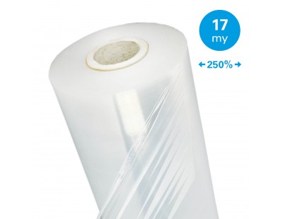 Machine stretch film 250% Powerstretch transparent 17µ / 50cm / 2.000m Stretch film rolls