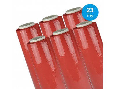 Hand stretch film red 23µ / 50cm / 270m Stretch film rolls