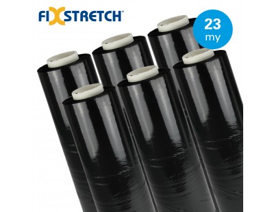 Stretchfolie Fixstretch zwart 23µ / 50cm / 270mtr Stretchfolie