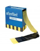 Absperrband Warnband gelb-schwarz 75mm/500m Etiketten - Aufkleber