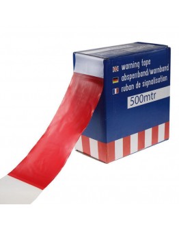 Absperrband Warnband rot-weiss 75mm/500m