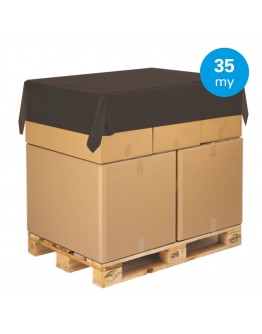 Topvellen zwart - Afdekfolie pallets 150 x 180cm / 35my - Rol 250st.