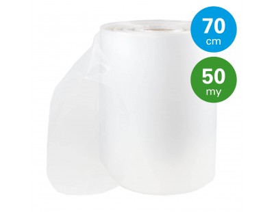 Buisfolie 50 micron, 70cm breed, rol 390mtr Buisfolie