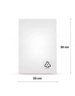 Flat poly bags LDPE, 20x30cm, 50my - 2000x
