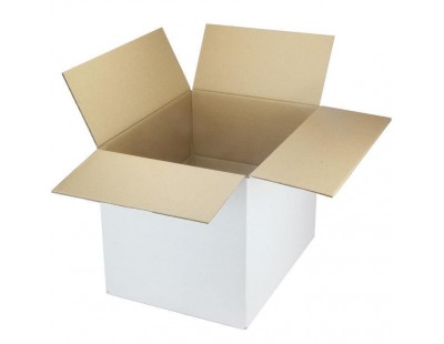Cardboard box G Fefco-0201 white 420x320x320mm Cardboars, Boxes & Paper