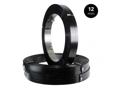 Verpackungsstahlband Packenwicklung 12/0,5mm Schwarzlackiert Umreifungenband