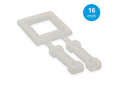 FIXCLIP Kunststoffschnallen 16mm Transparent 1000Stk Umreifungenband