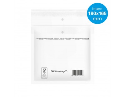 Luftpolster-Versandtaschen CD, 180x165mm, Box mit 100Stk Schutzmaterialien