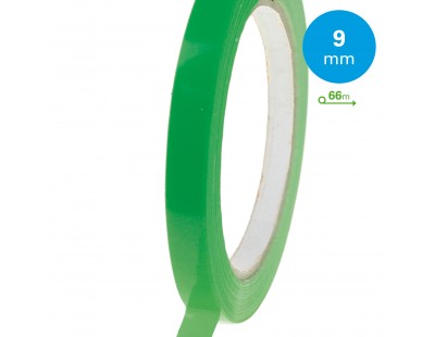 Klebeband PVC-Naturkautschukkleber Grün 9mm für Beutelschließern Klebeband