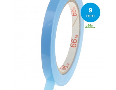 Klebeband PVC naturkautschukkleber Blau 9mm Beutelschließer Klebeband