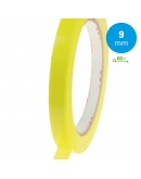 Klebeband PVC Gelb 9mm für Beutelschließer Klebeband