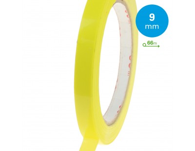 Klebeband PVC Gelb 9mm für Beutelschließer Klebeband