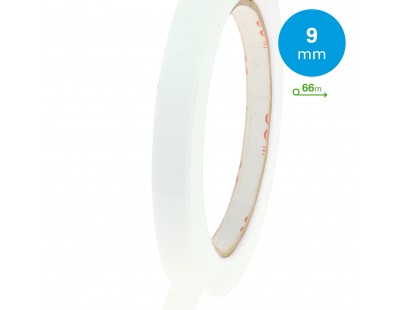 PVC Solvent tape wit 9mm voor zakkensluiter Tape