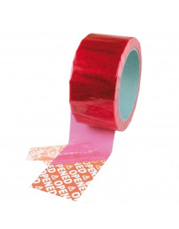 Security Tape 50mm x 50mtr ROOD tekst "OPENED"