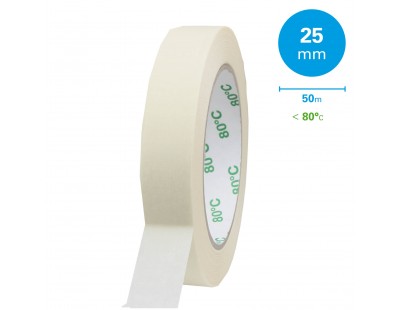 Kreppband Extra 25mm/50m 80°C Klebeband