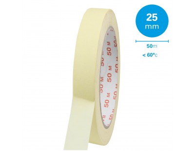Kreppband 25mm/50m 60°C Klebeband